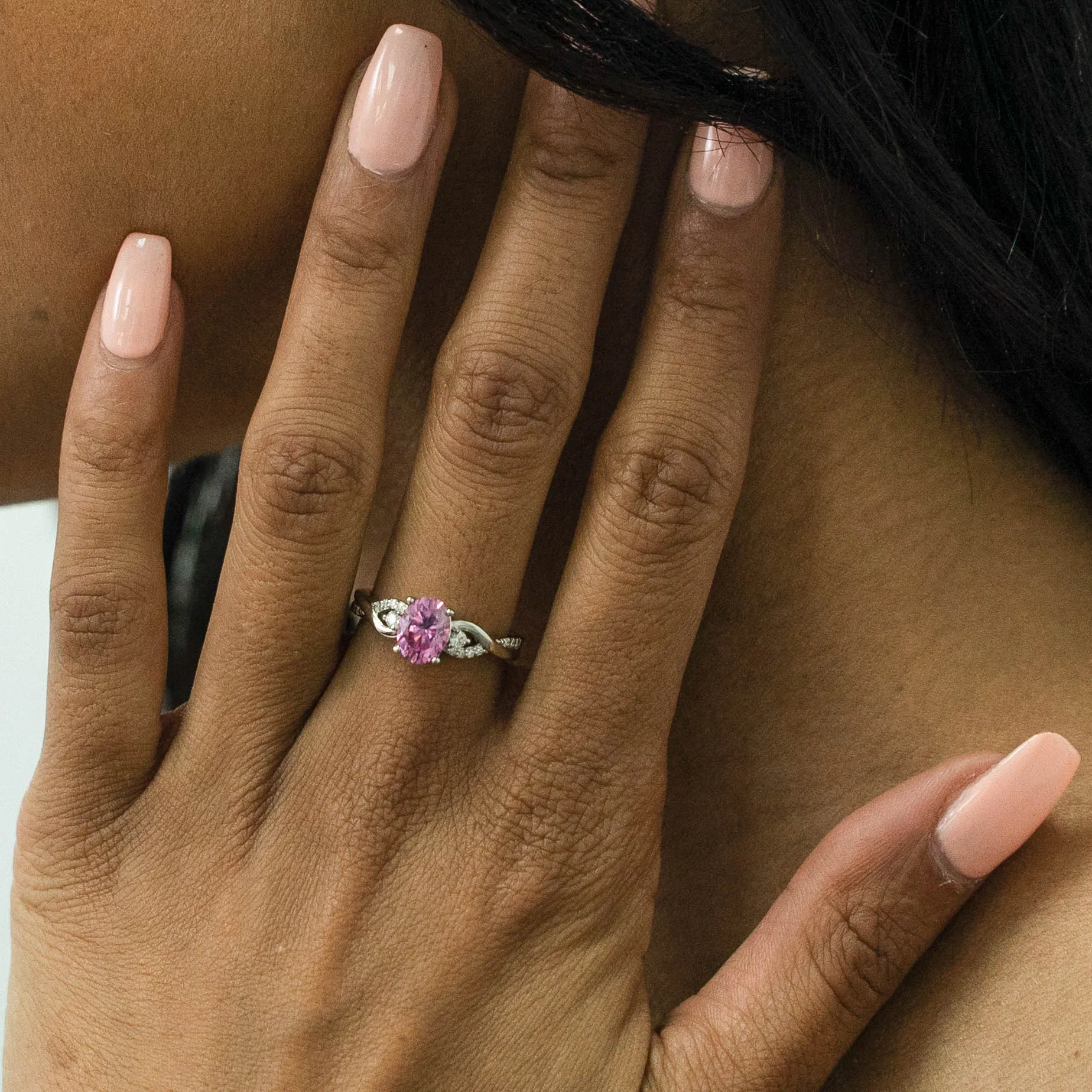 1.63 d.e.w cts Heidi Moissanite Ring
