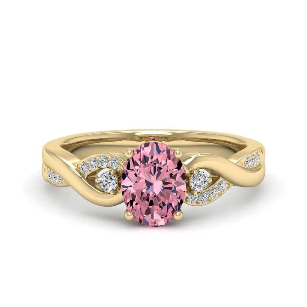 1.63 d.e.w cts Heidi Moissanite Ring