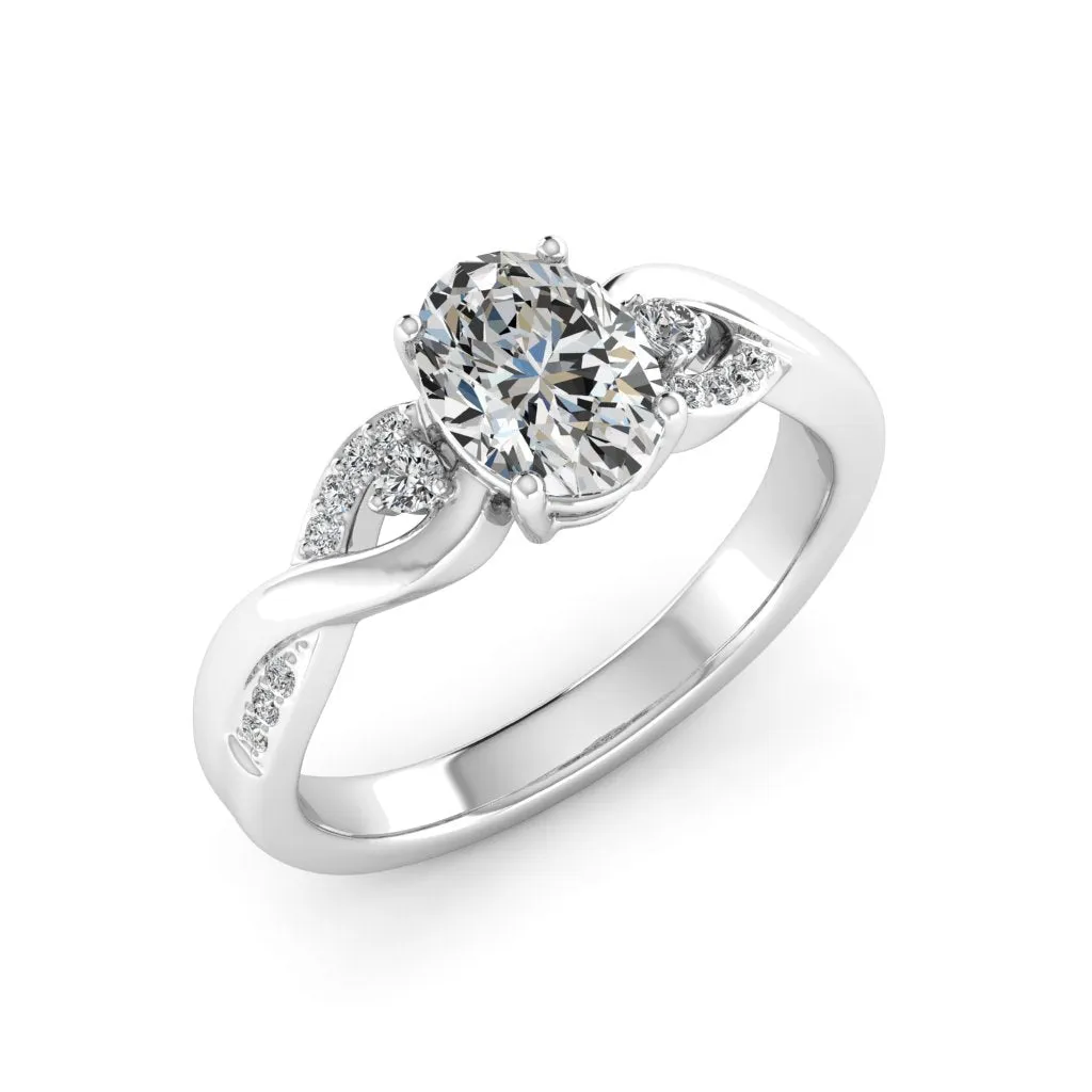 1.63 d.e.w cts Heidi Moissanite Ring