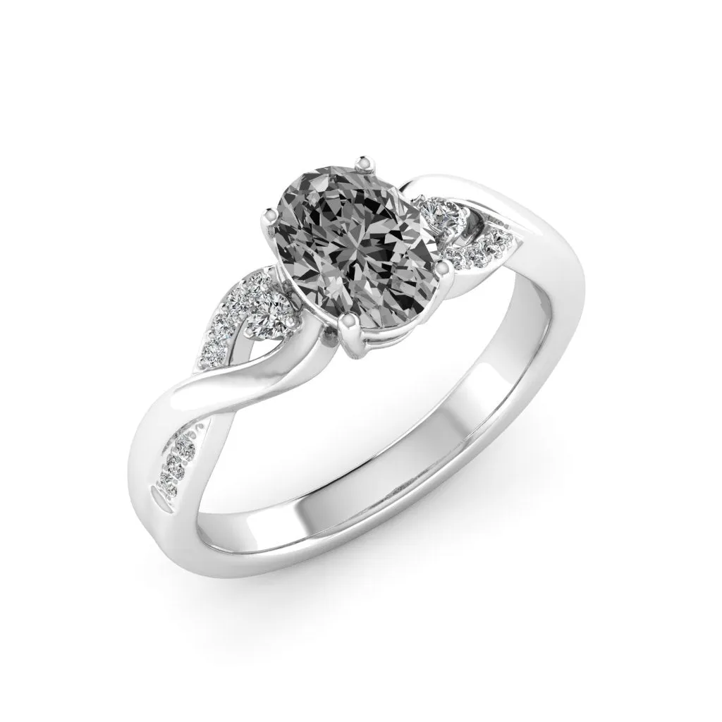 1.63 d.e.w cts Heidi Moissanite Ring