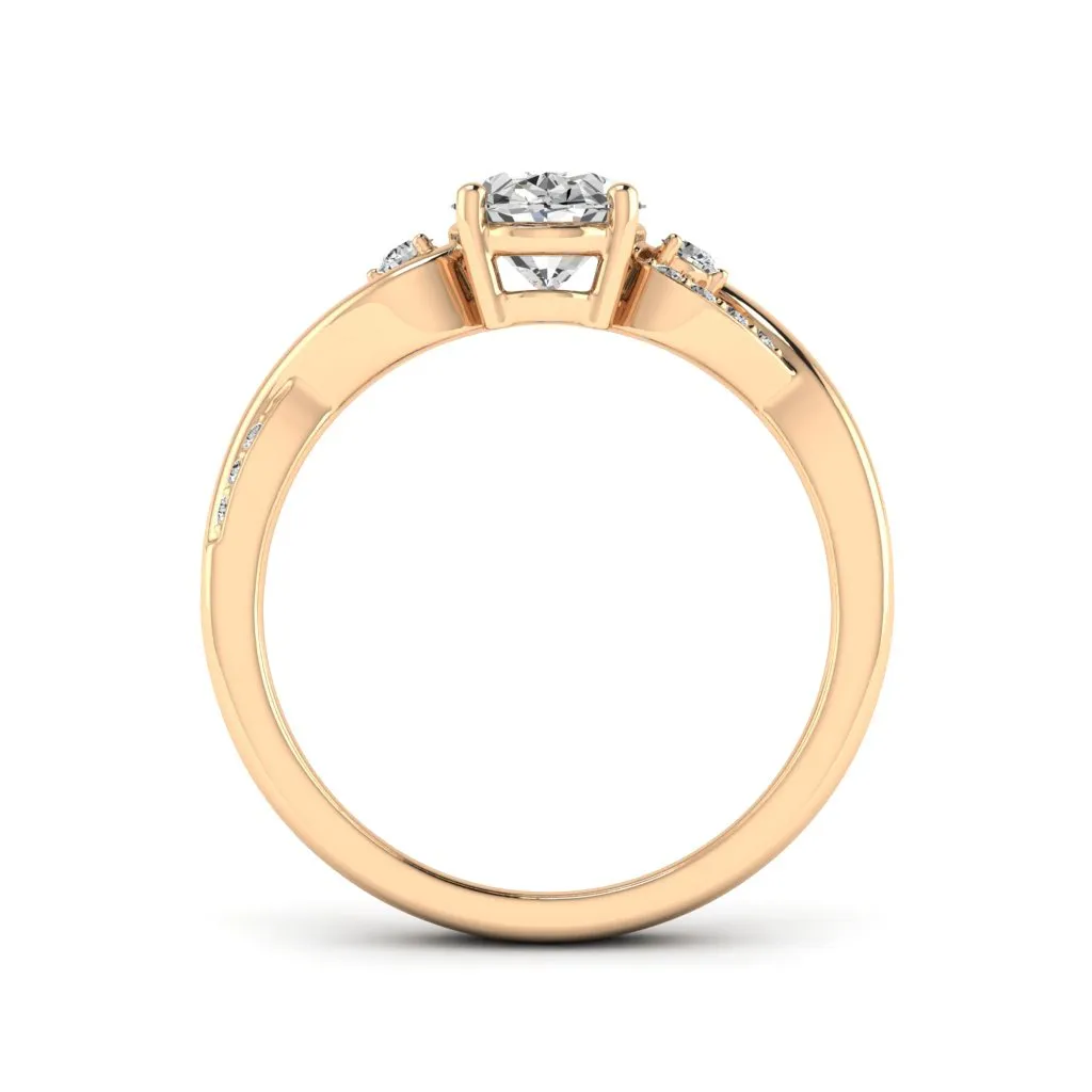 1.63 d.e.w cts Heidi Moissanite Ring