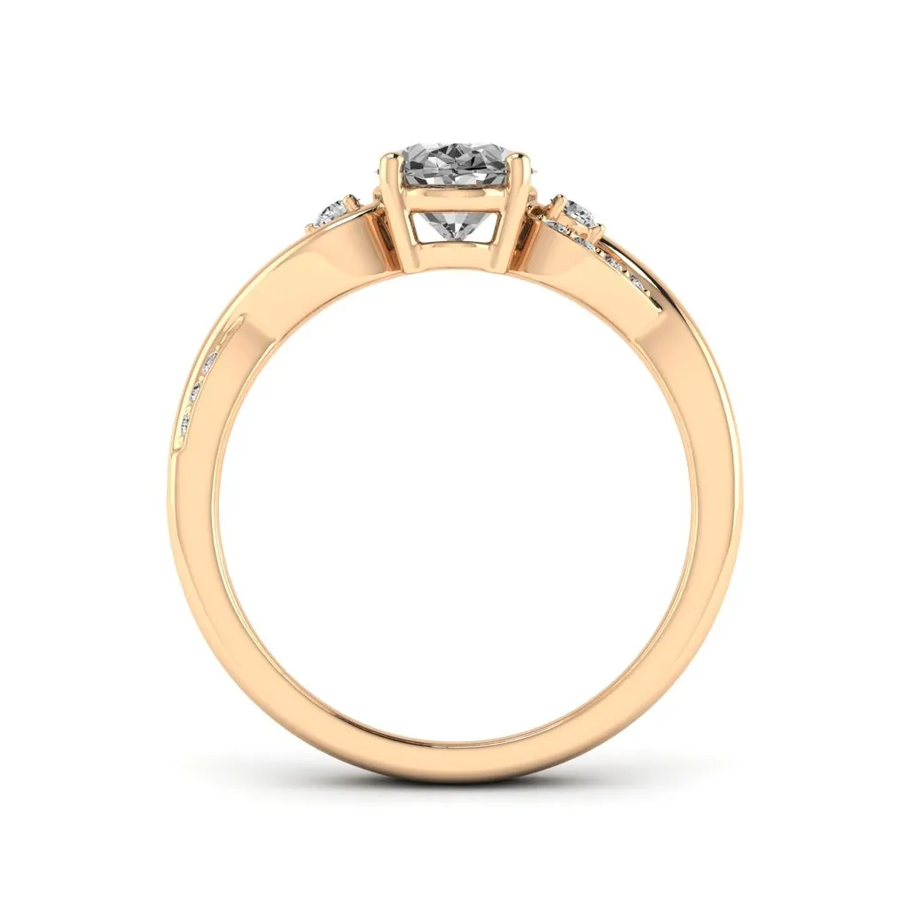 1.63 d.e.w cts Heidi Moissanite Ring