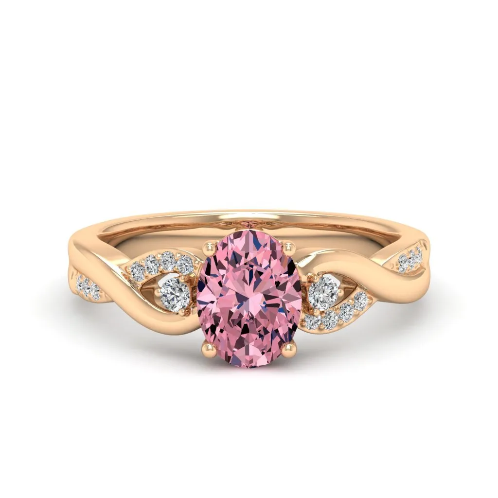 1.63 d.e.w cts Heidi Moissanite Ring