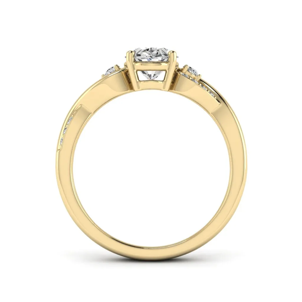 1.63 d.e.w cts Heidi Moissanite Ring