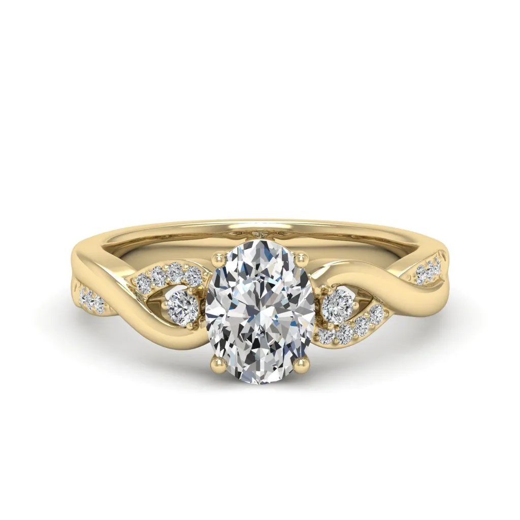 1.63 d.e.w cts Heidi Moissanite Ring