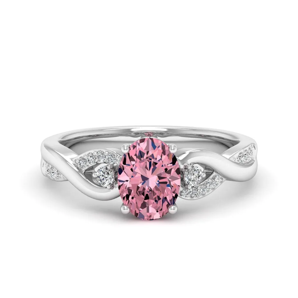 1.63 d.e.w cts Heidi Moissanite Ring