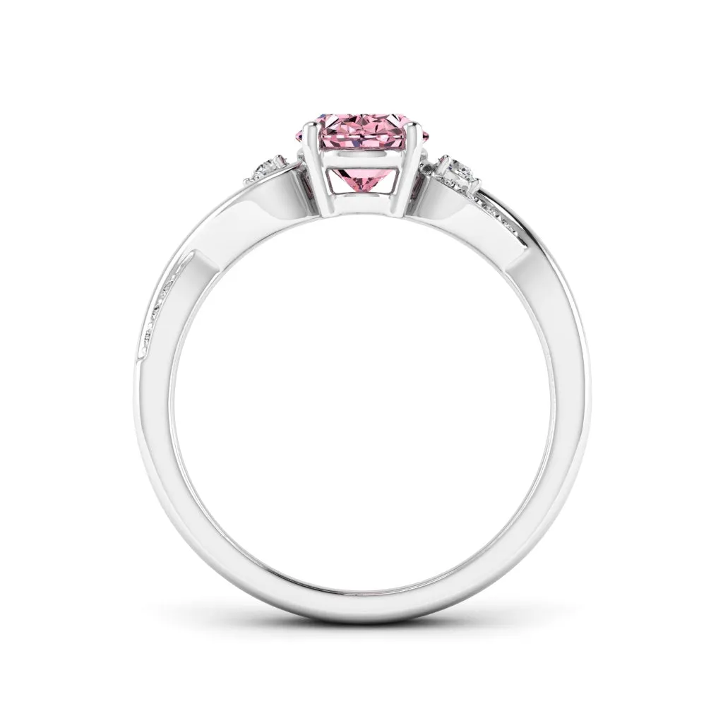 1.63 d.e.w cts Heidi Moissanite Ring