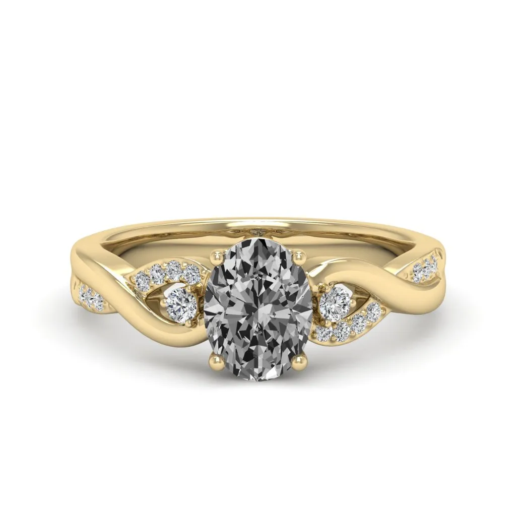 1.63 d.e.w cts Heidi Moissanite Ring
