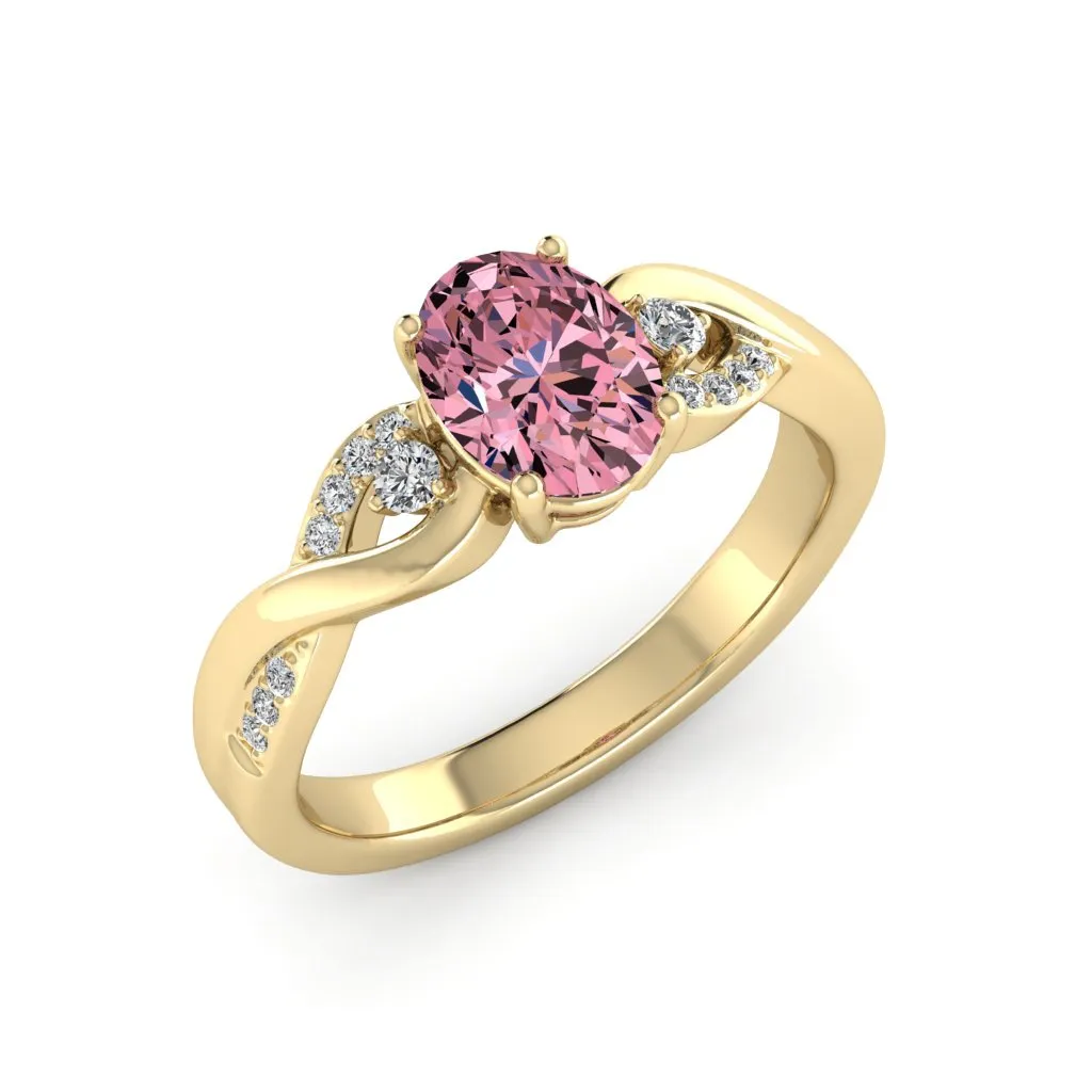 1.63 d.e.w cts Heidi Moissanite Ring