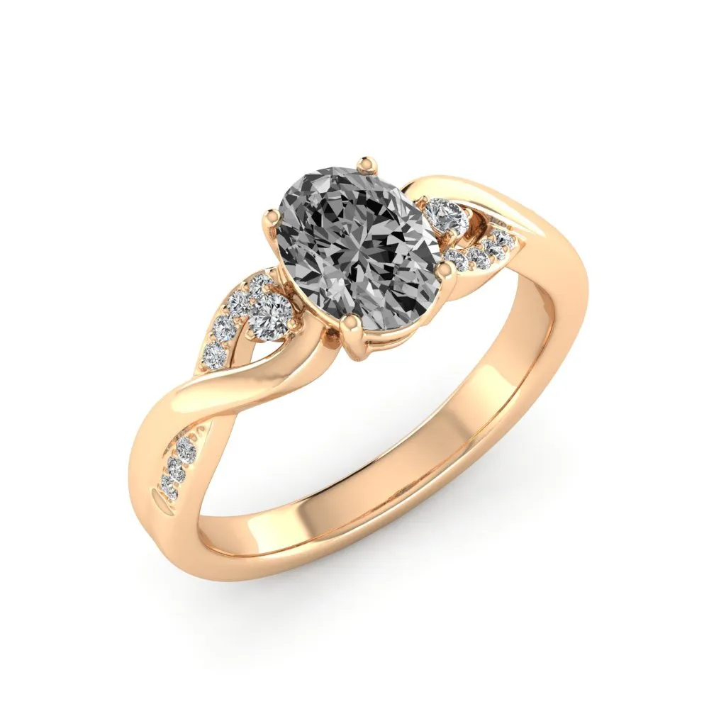 1.63 d.e.w cts Heidi Moissanite Ring