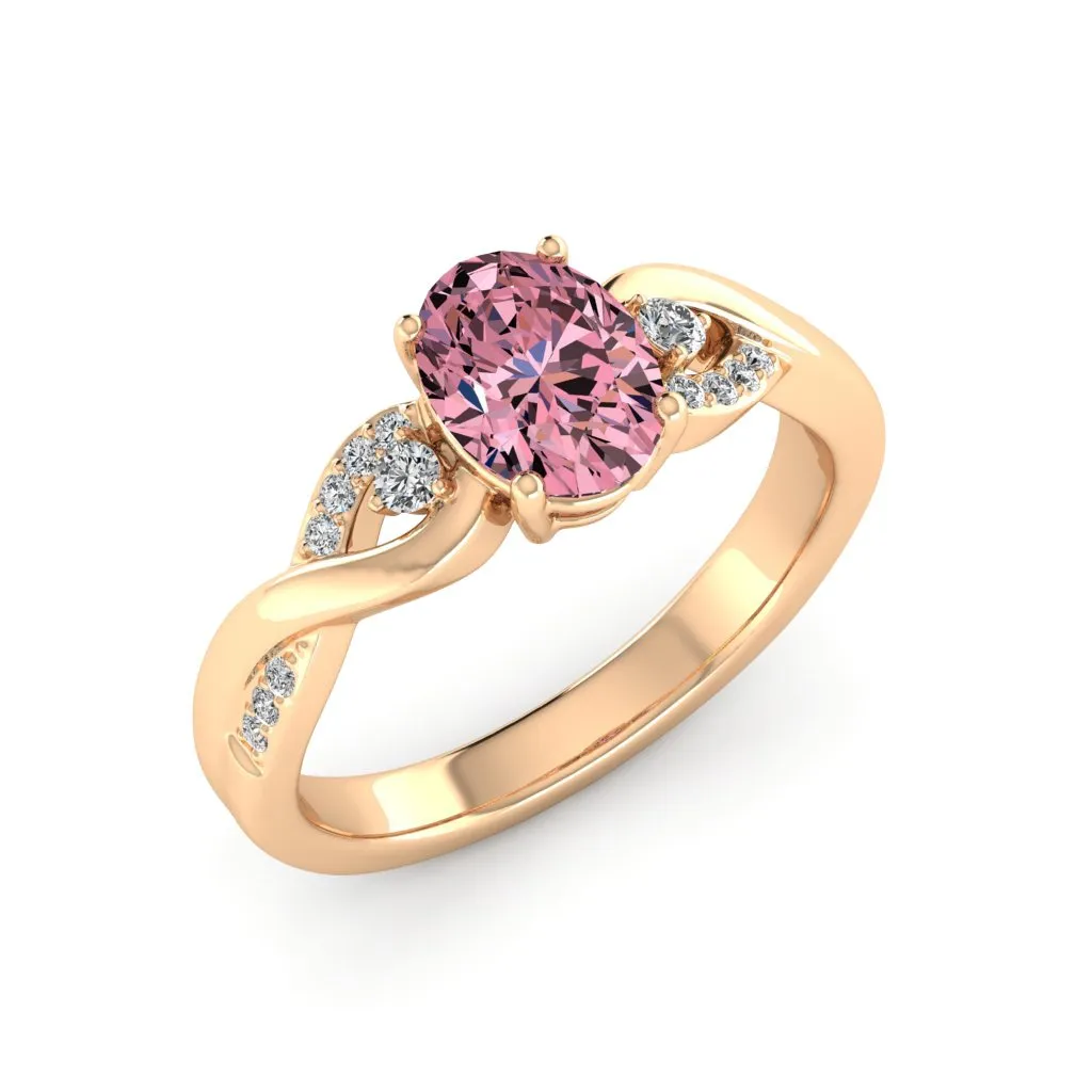1.63 d.e.w cts Heidi Moissanite Ring