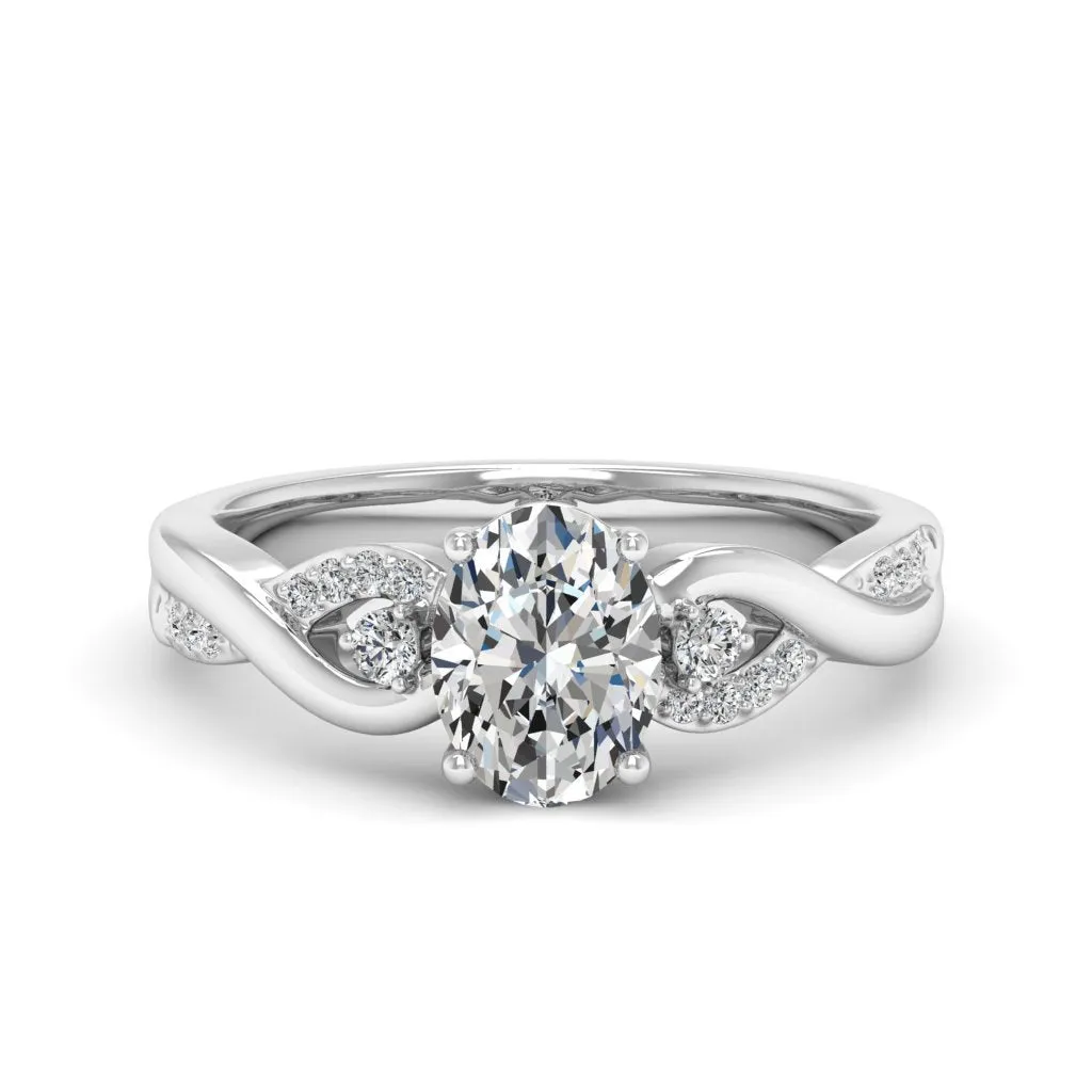 1.63 d.e.w cts Heidi Moissanite Ring