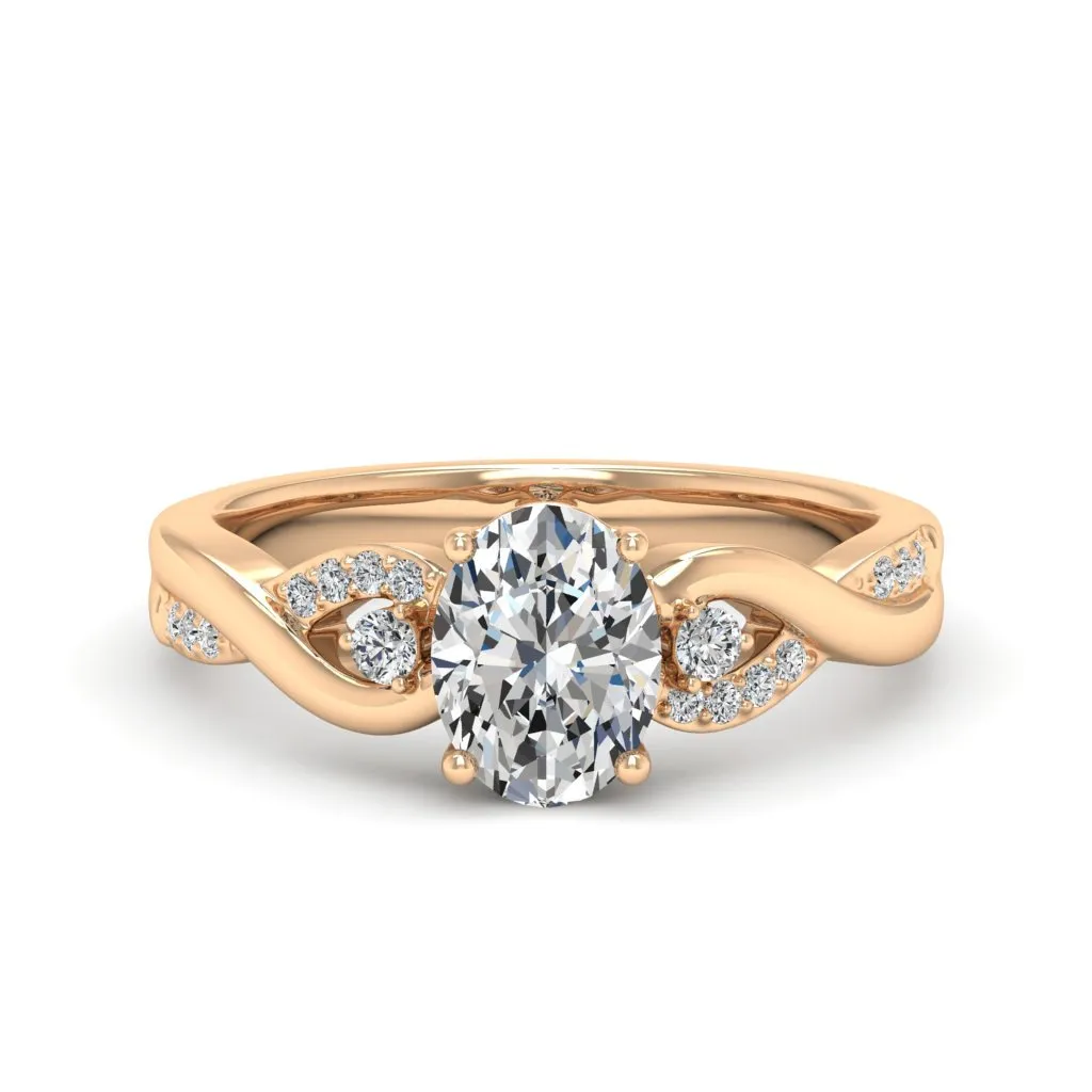 1.63 d.e.w cts Heidi Moissanite Ring