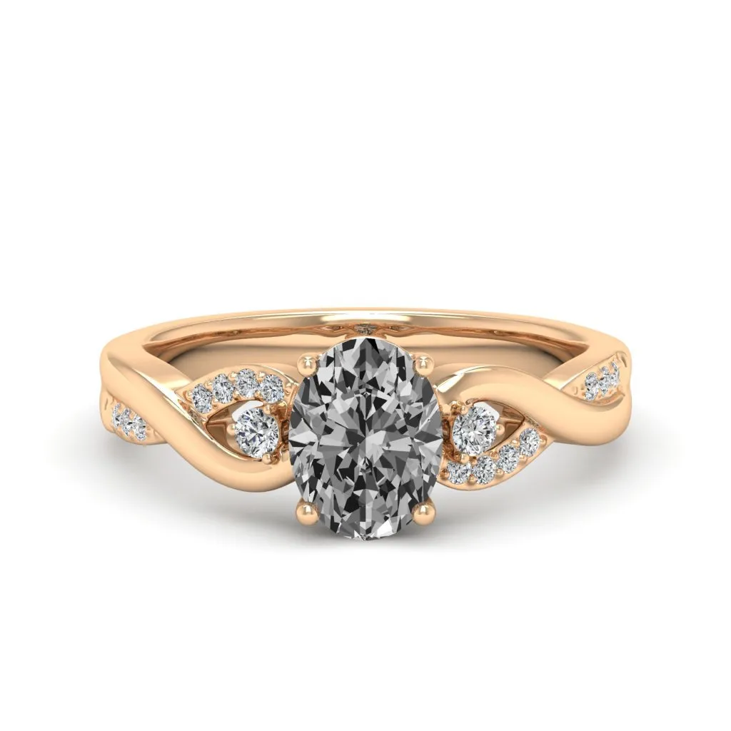 1.63 d.e.w cts Heidi Moissanite Ring