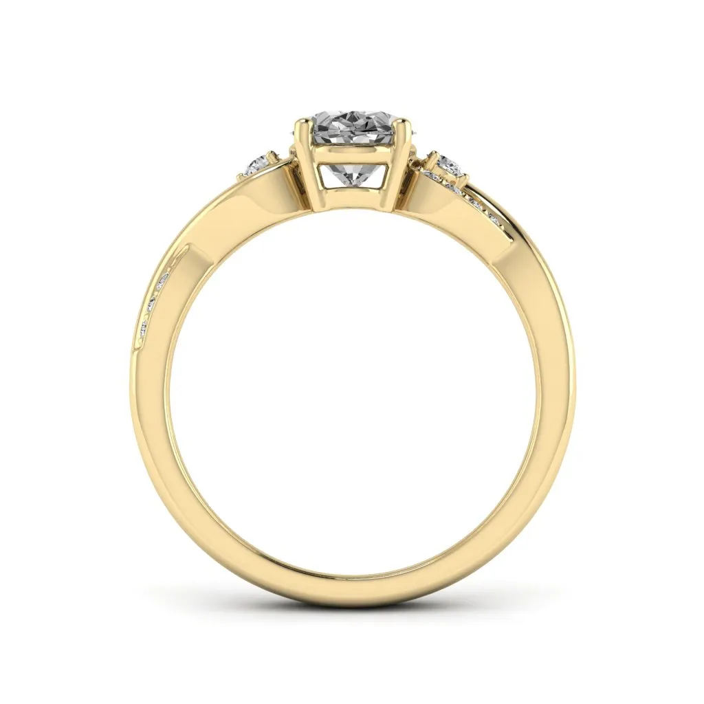 1.63 d.e.w cts Heidi Moissanite Ring