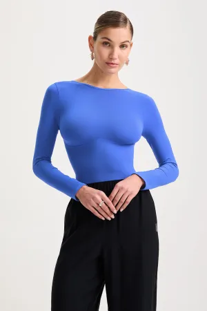 365 CONTOUR LONG SLEEVE SHAPING BODYSUIT - COBALT
