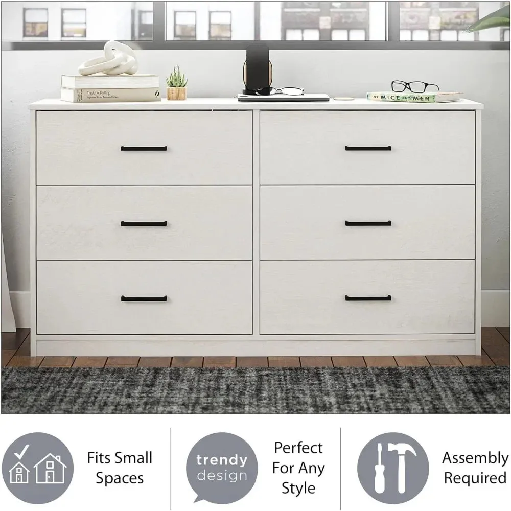 6-Drawer Dresser & Makeup Vanity Set