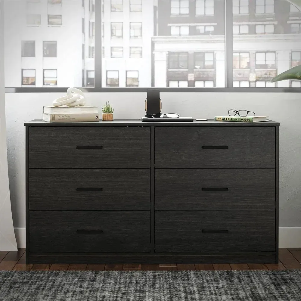 6-Drawer Dresser & Makeup Vanity Set