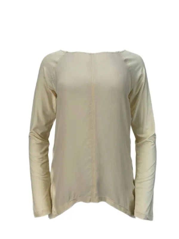 9/15 Women's Light Yellow Lightweight Long Sleeve Blouse #58T S NWT