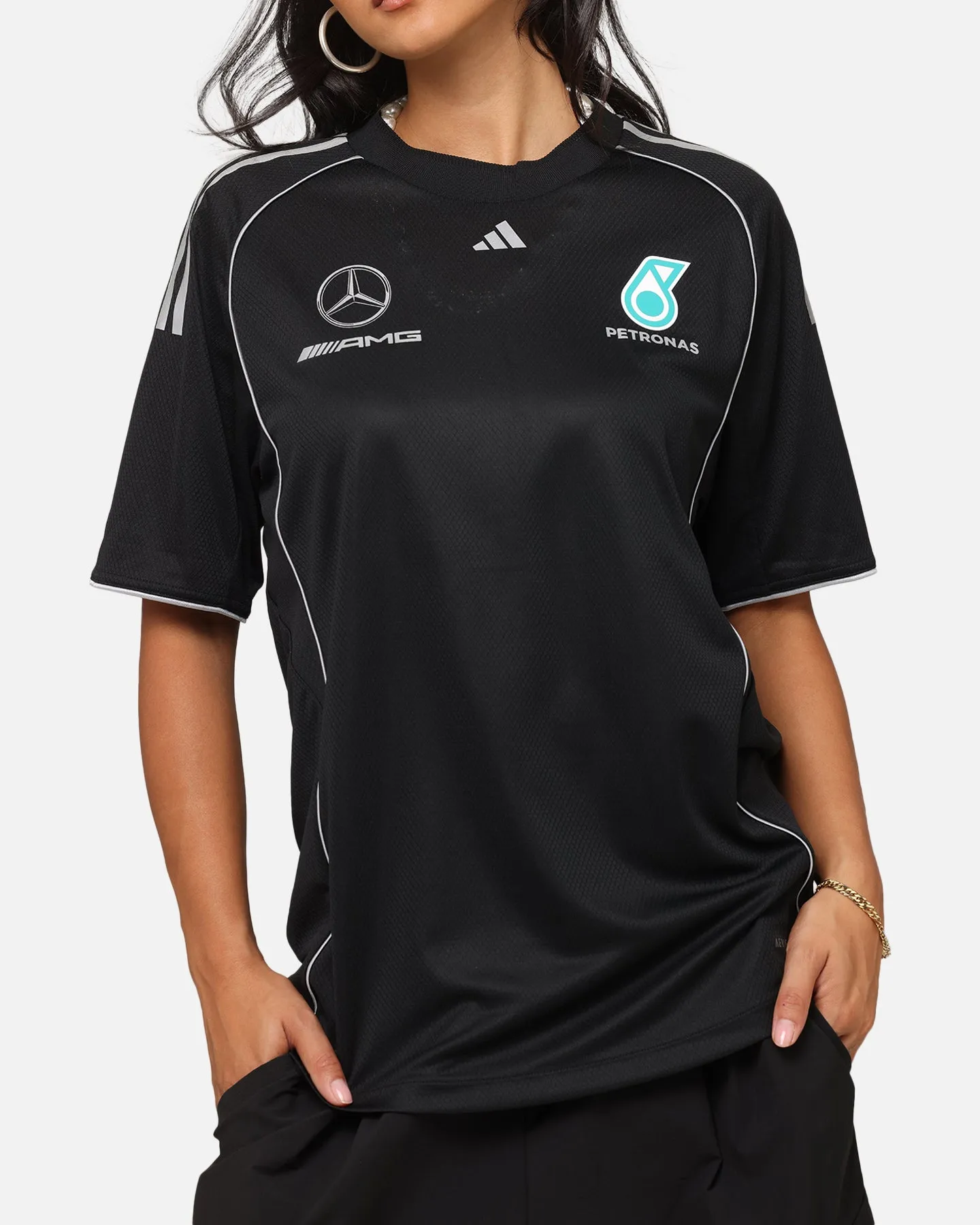 adidas x Mercedes-AMG PETRONAS Formula One F1 DNA T-Shirt Black/Silver