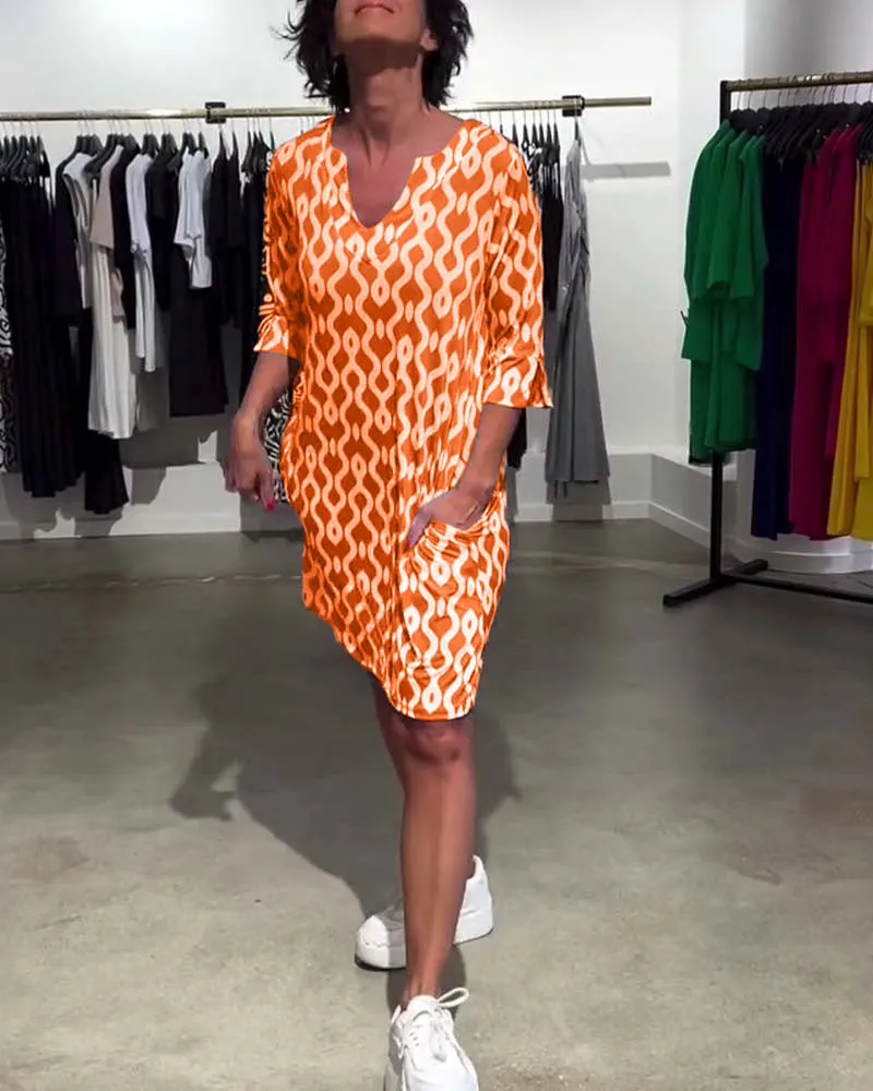 ADORA - CASUAL PRINTED DRESS