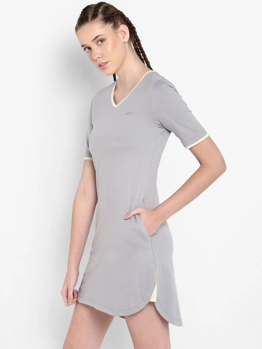 Alcis Women Printed Grey Tshirts