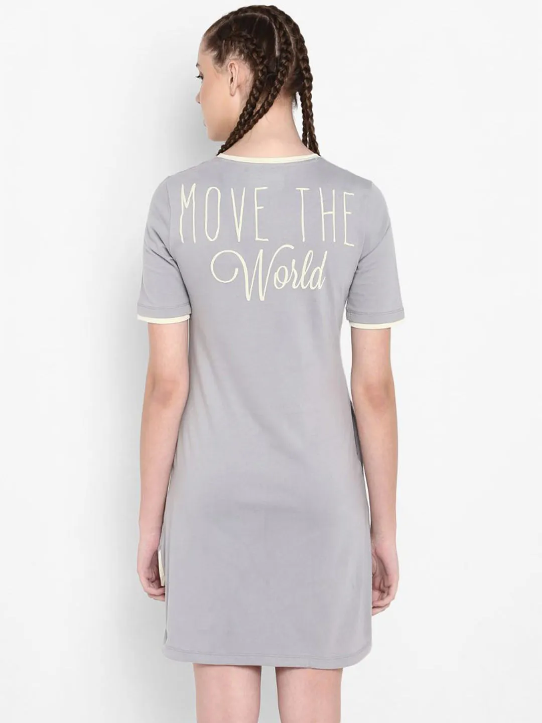 Alcis Women Printed Grey Tshirts