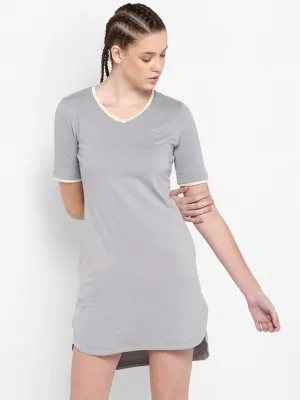 Alcis Women Printed Grey Tshirts