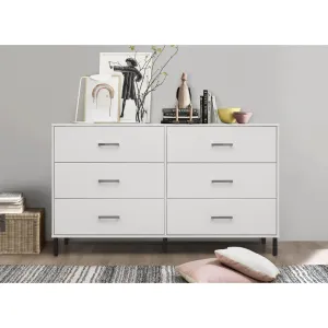 Alexei 6 Drawer 58.5" W Double Dresser Zipcode Design™ Color: White
