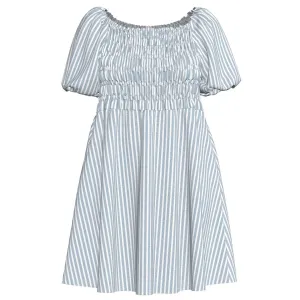 Alina - Blue White Vertical Stripe