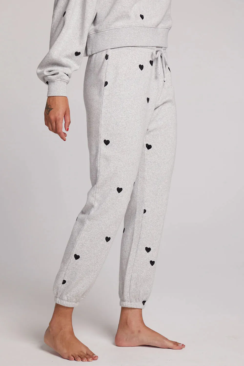 Allover Velvet Hearts Sweatpants