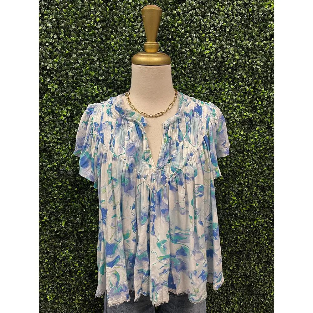 Amaryllis Floral Blouse
