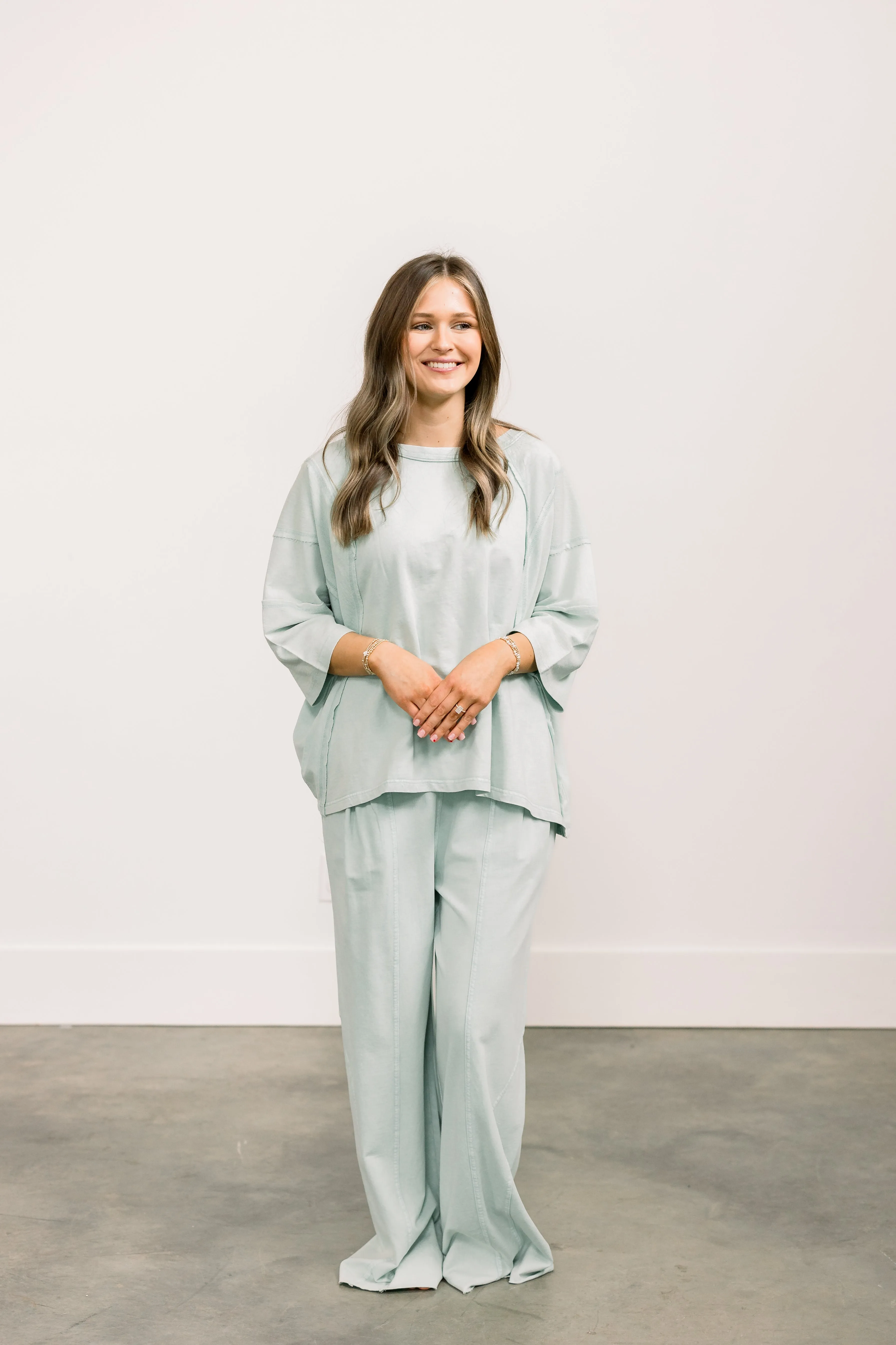 Angela Oversized Mint Green Top