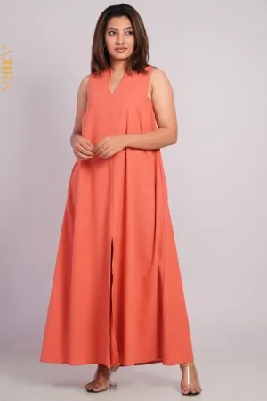 Apricot Sleeveless Casual Dress | Kaftan, Bohemian Dress, Floral Dress, Boho Maxi Dress