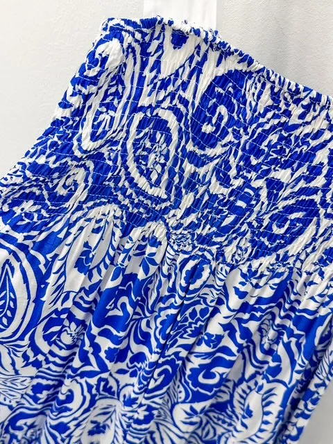 Athena Blue Paisley Dress