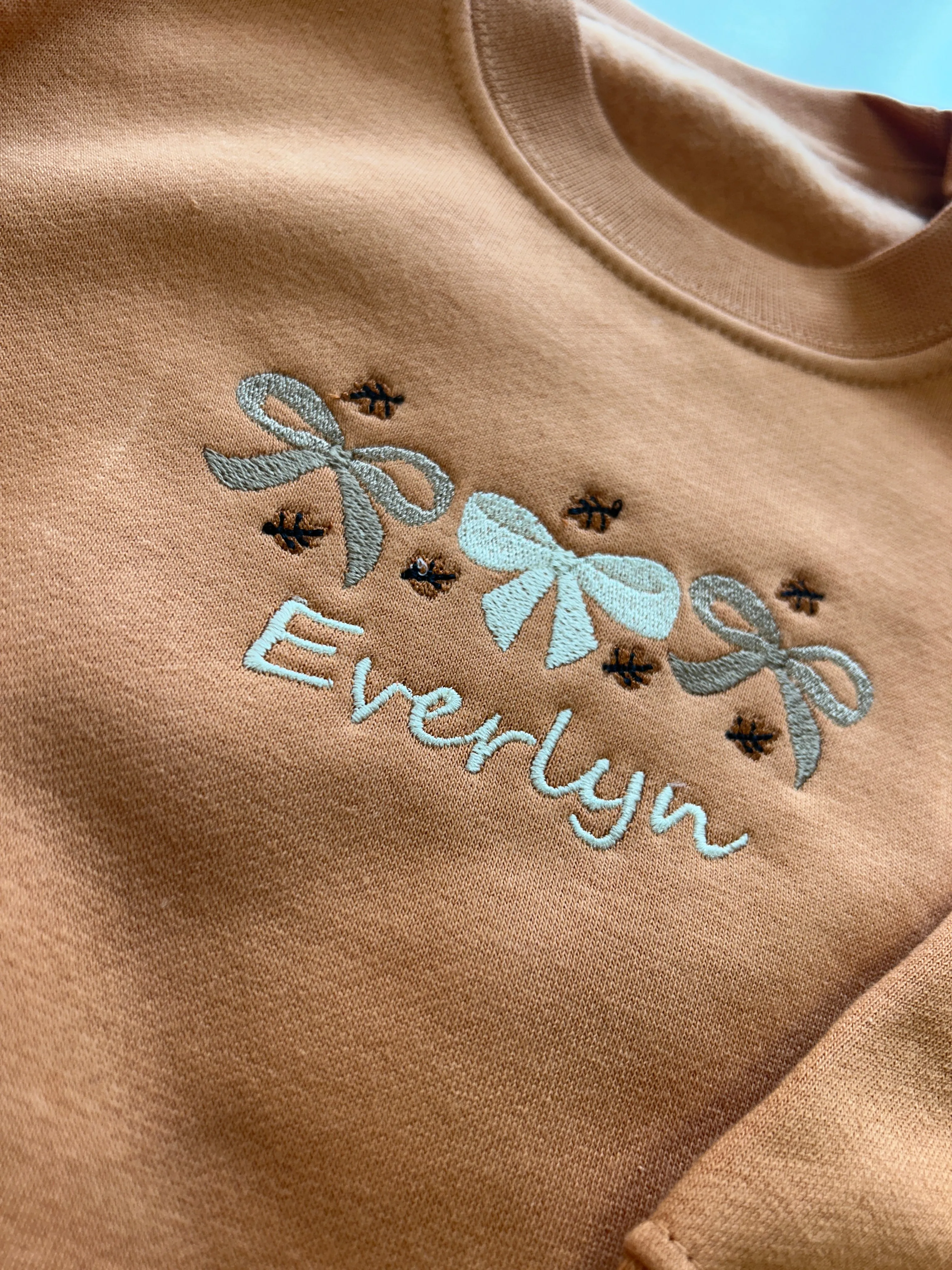 Autumn Bows Kids personalised sweater