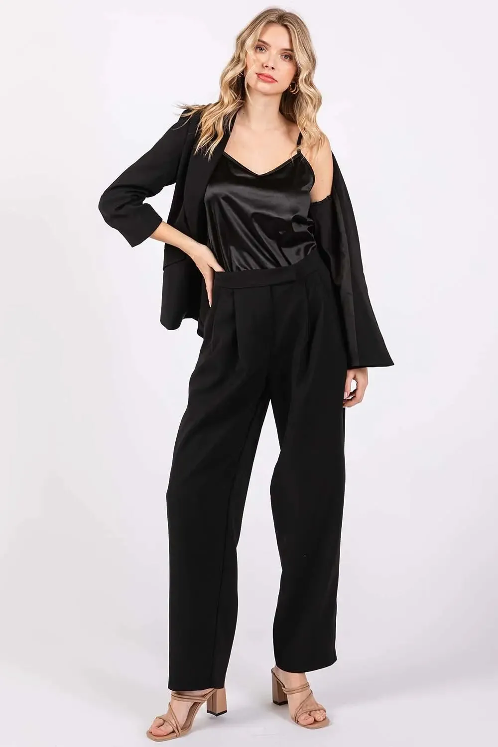 'Azalea' High Waist Pleated Pants