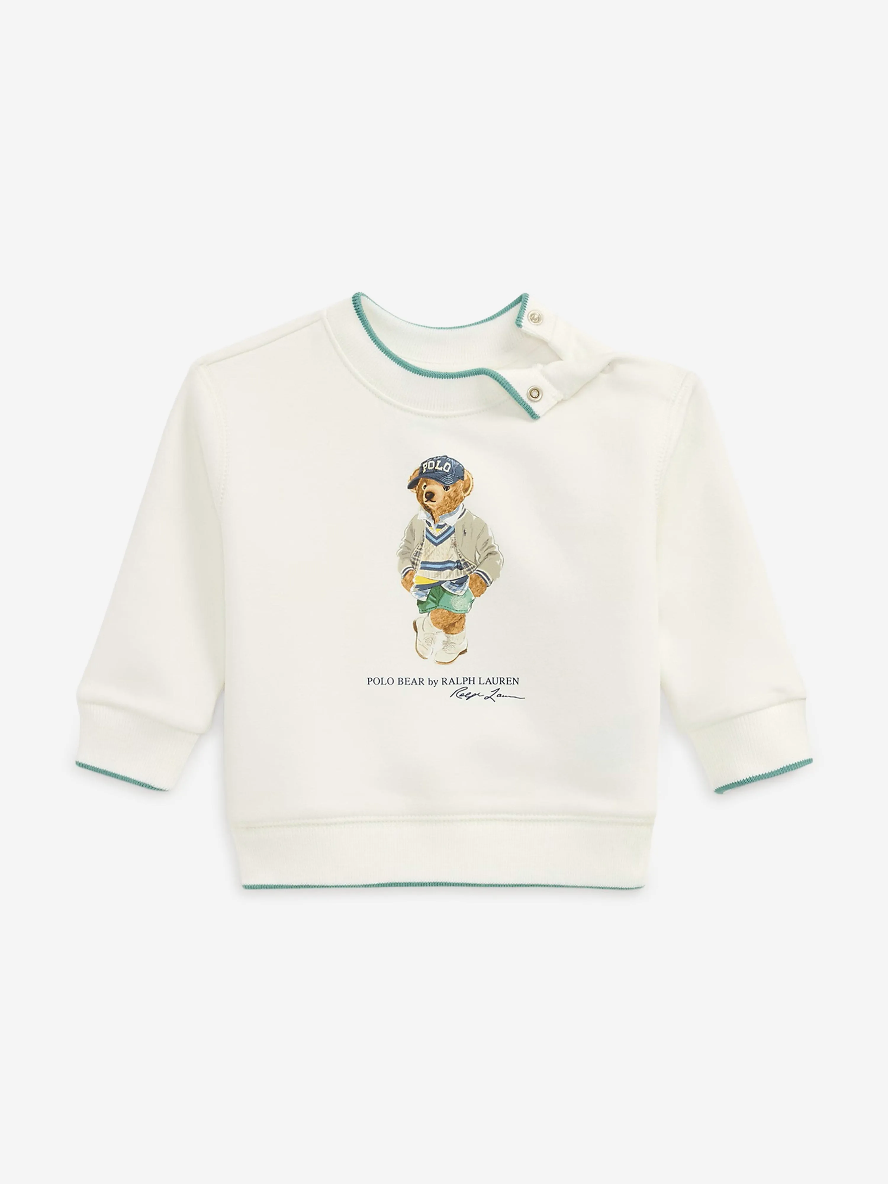 Baby Boys Polo Bear Sweatshirt in Ivory