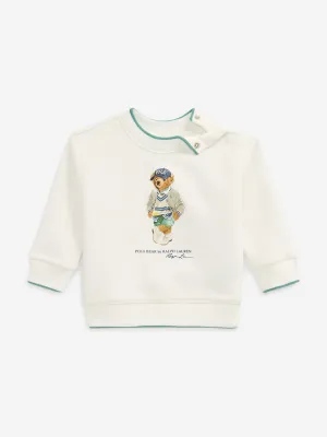 Baby Boys Polo Bear Sweatshirt in Ivory