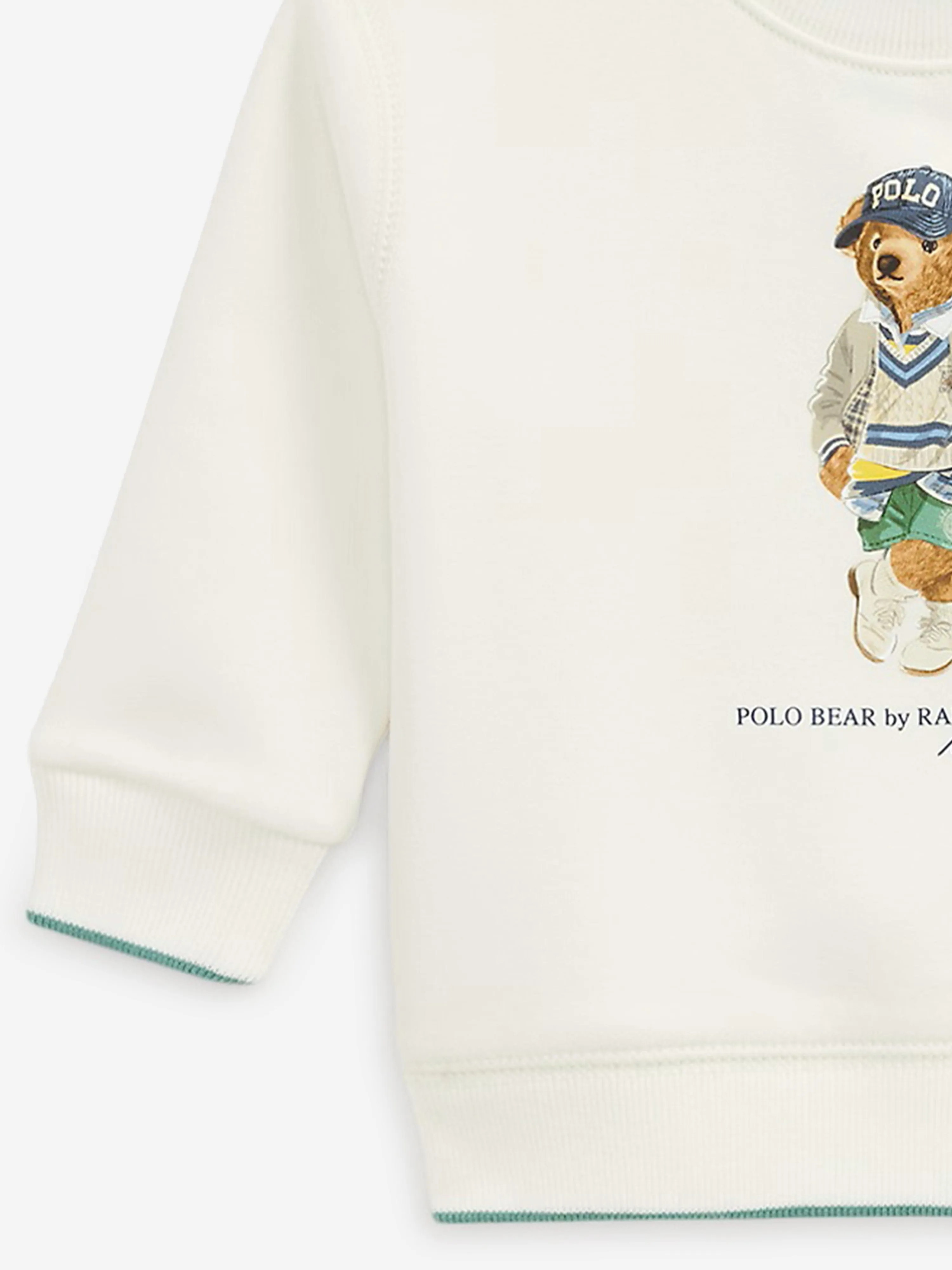 Baby Boys Polo Bear Sweatshirt in Ivory