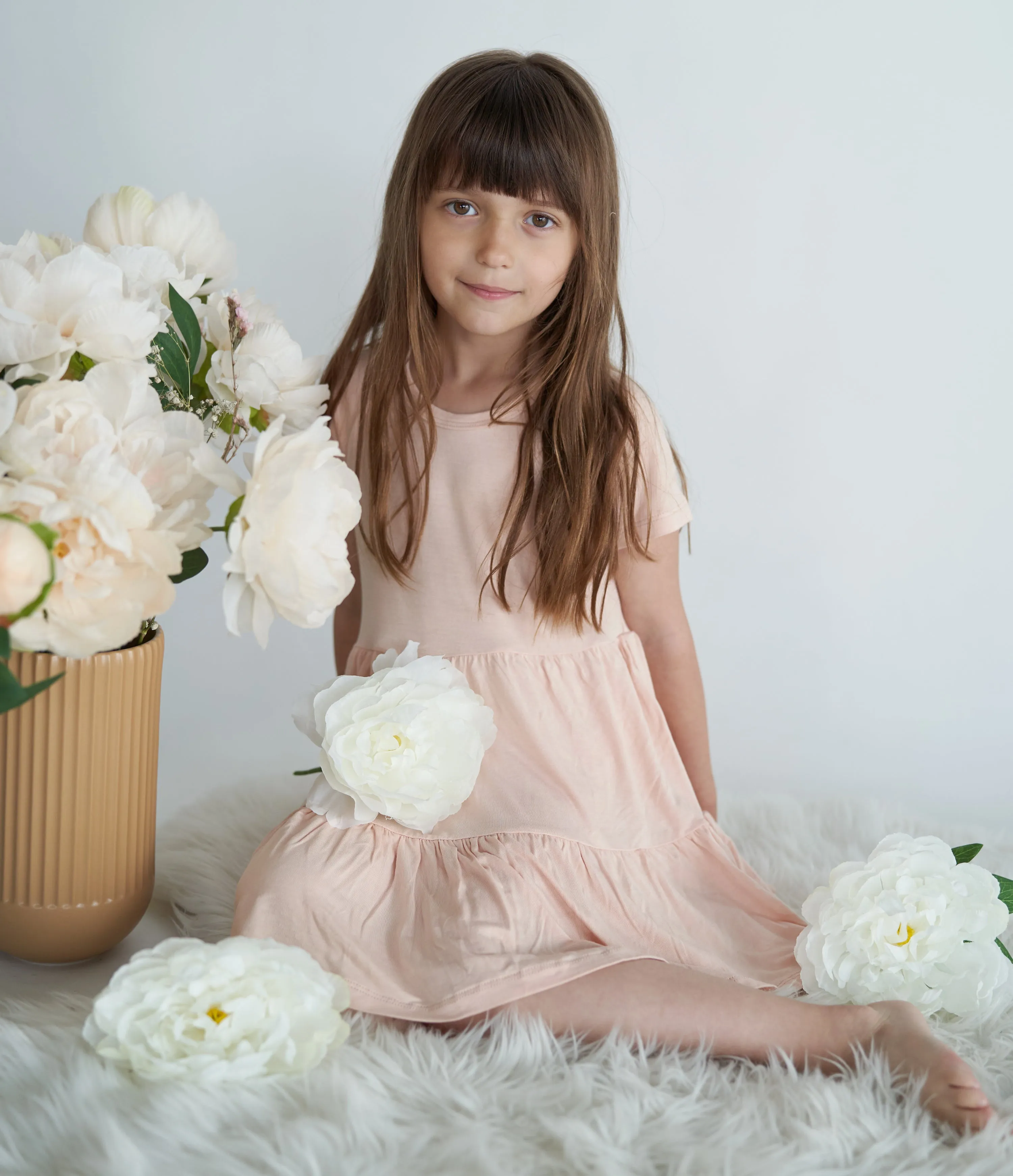 Bamboo Tiered Jersey Dress with Bloomer (Blossom)