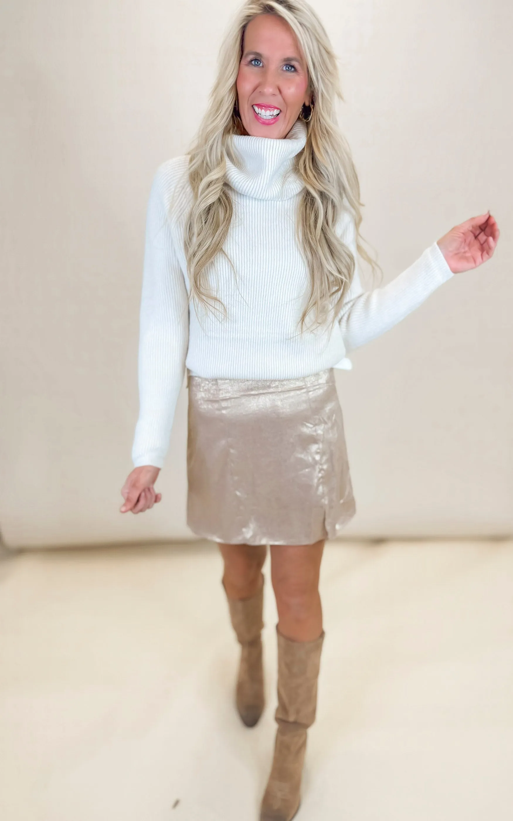 Basic Ribbed Turtleneck Sweater - Final Sale