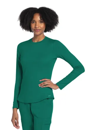 Basics CK773 Long Sleeve Underscrub Knit Tee Hunter Green