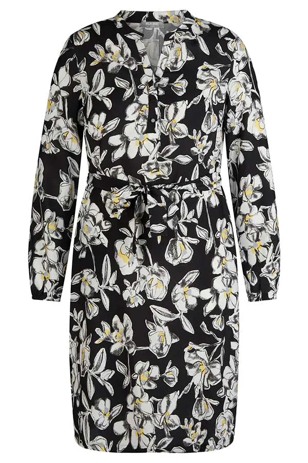 BLACK FLORAL PRINT DRESS