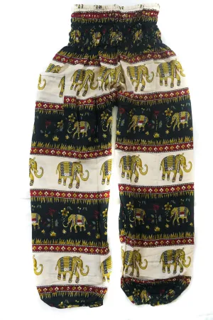 Black Sweet Elephant Harem Pants