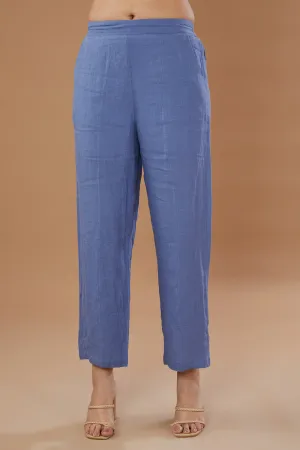 Blue Pure Linen Pant