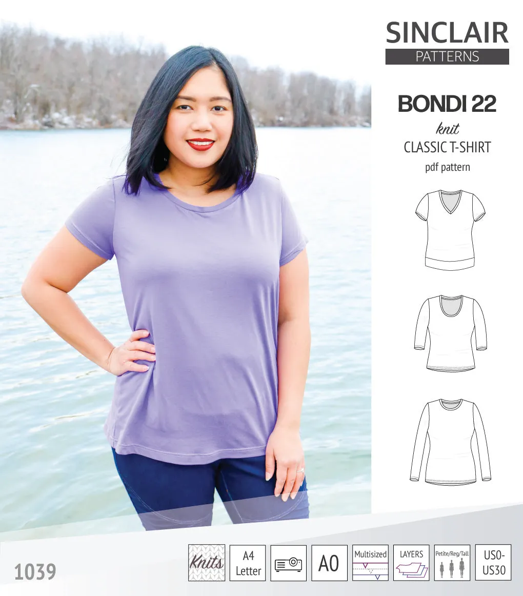 Bondi 22 knit classic fitted t-shirt (PDF)
