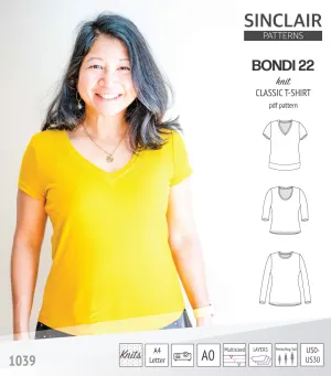 Bondi 22 knit classic fitted t-shirt (PDF)