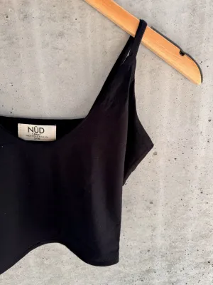 Boob-eez Kyla Double Layer Crop Black