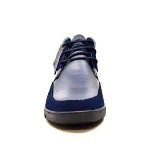 British Walkers Birmingham Bally Style Men's Navy Blue Leather High Tops